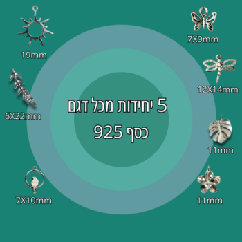 חבילת מיקס תליוני כסף